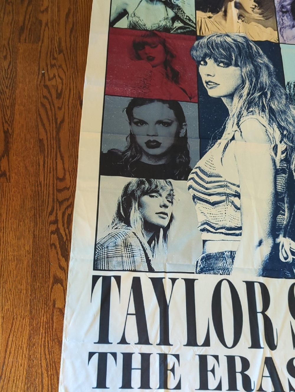Taylor Swift 'The Eras Tour' Fabric Satin Banner/ Throw Large Multi Color - Picture 3 of 9